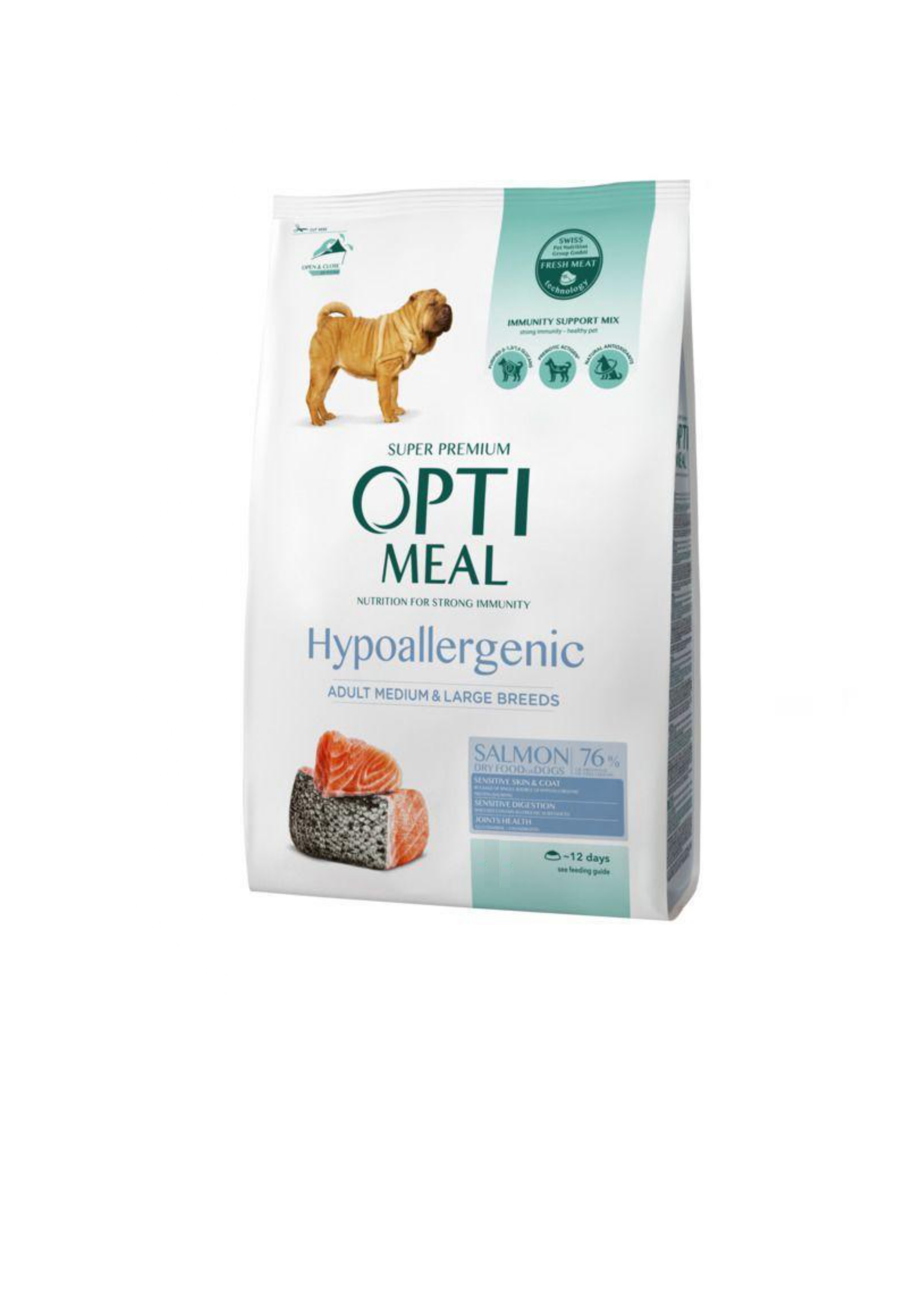 Гіпоалергенний сухий корм Optimeal з лососем для дорослих собак середніх та великих порід